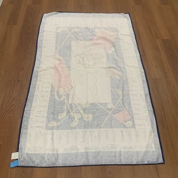 Vintage Ocean Club Sears Made In Brazil The Golfers Club Beach Towel 40" x 70" - Picture 2 of 7